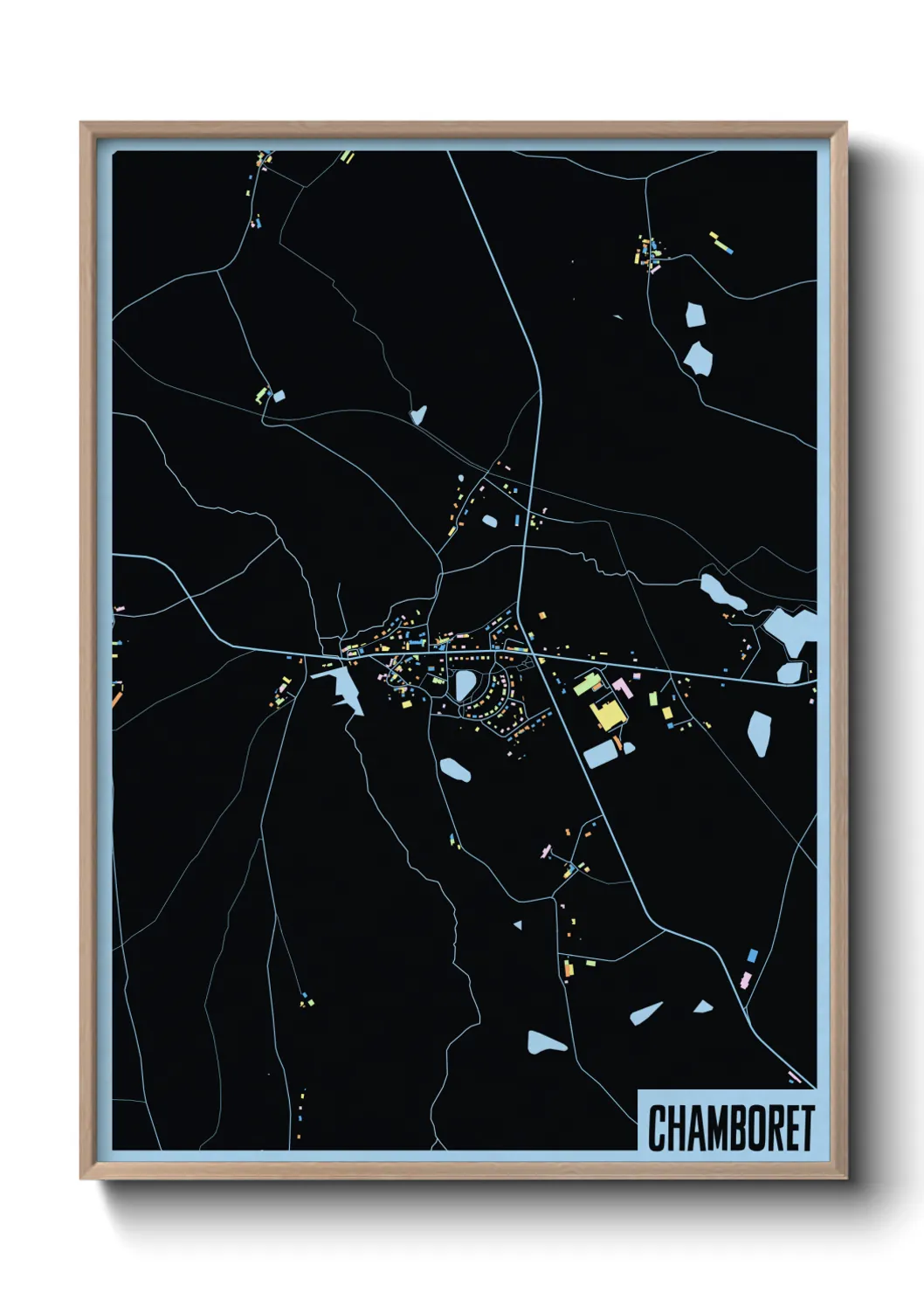 Une affiche de carte sur Chamboret