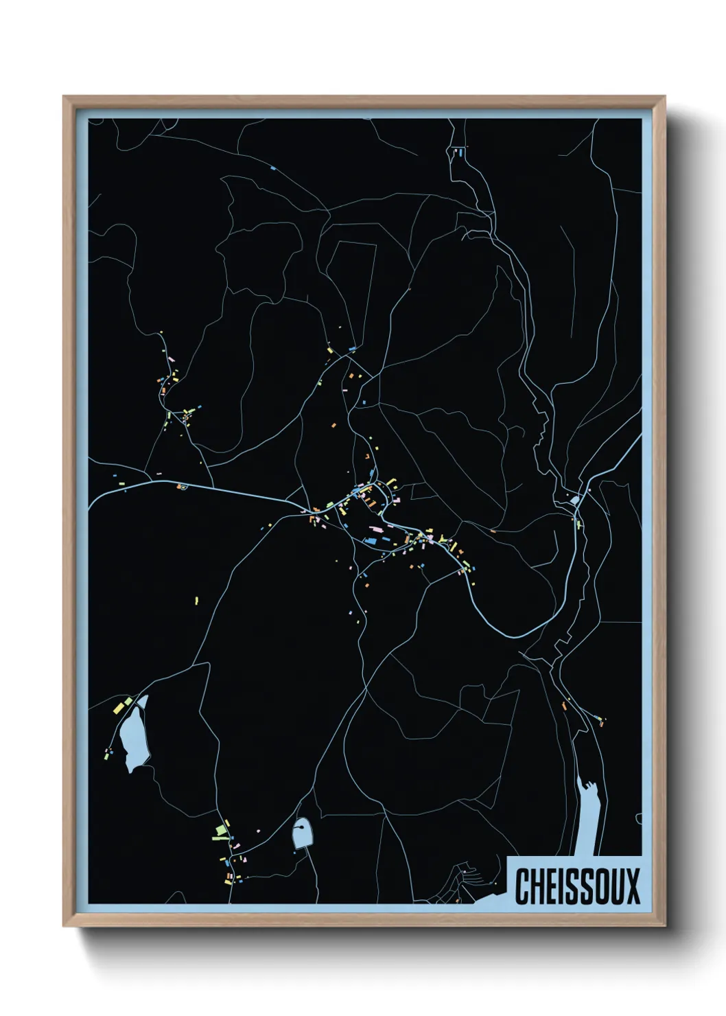 Une affiche de carte sur Cheissoux