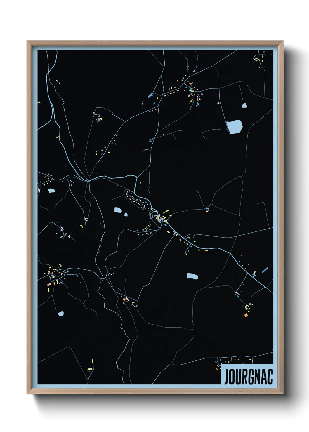 Une affiche de carte sur Jourgnac