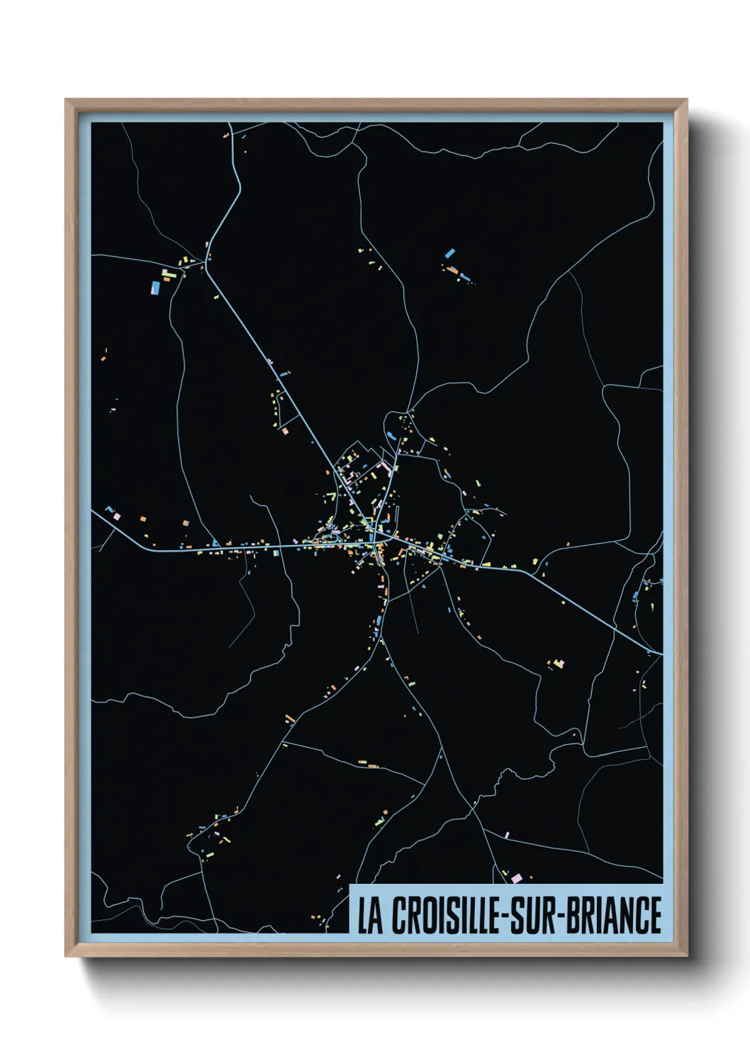 Une affiche de carte sur La Croisille-sur-Briance