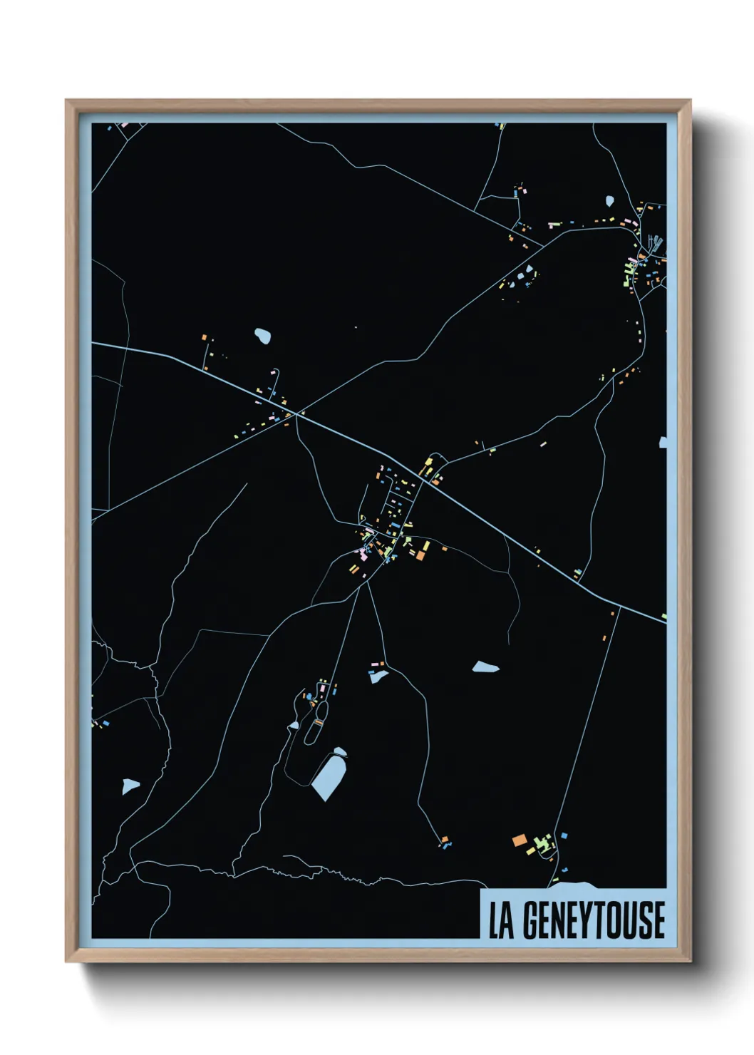 Une affiche de carte sur La Geneytouse