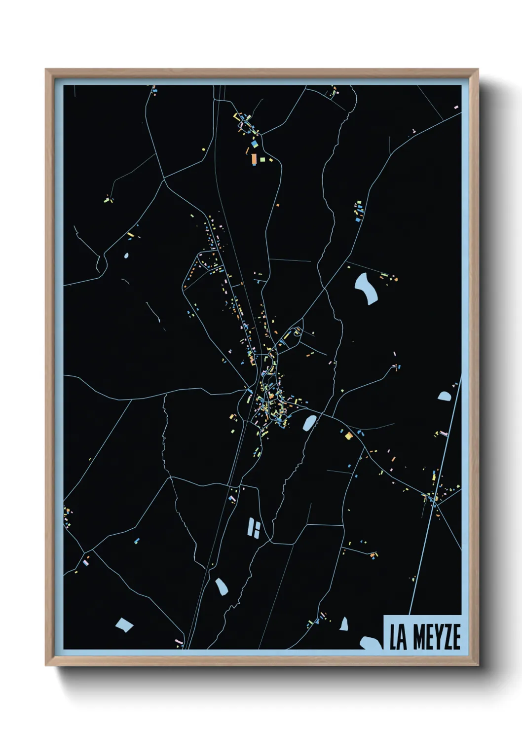 Une affiche de carte sur La Meyze