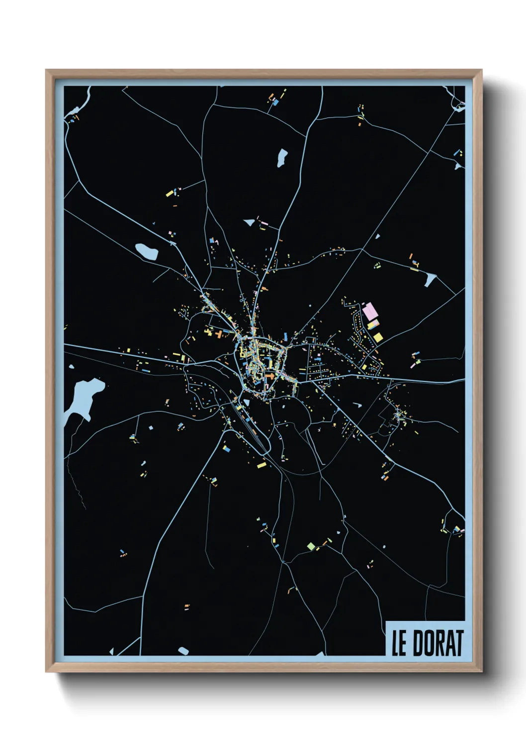 Une affiche de carte sur Le Dorat