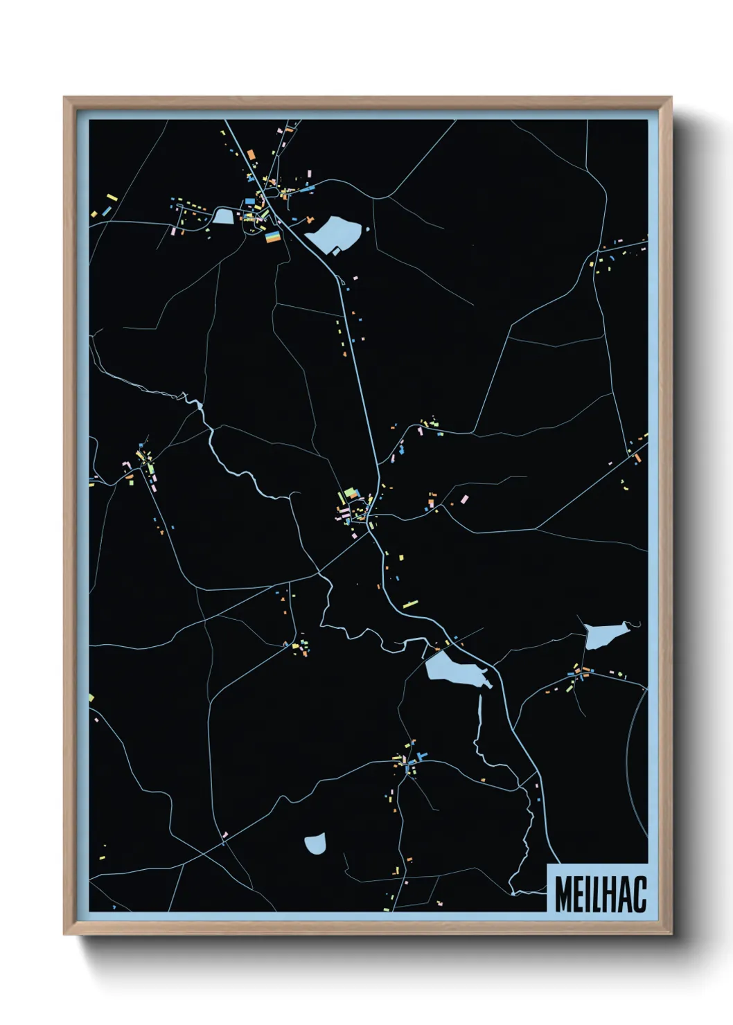 Une affiche de carte sur Meilhac