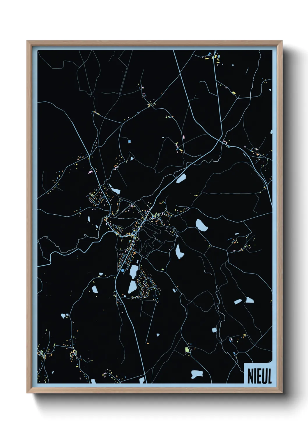 Une affiche de carte sur Nieul