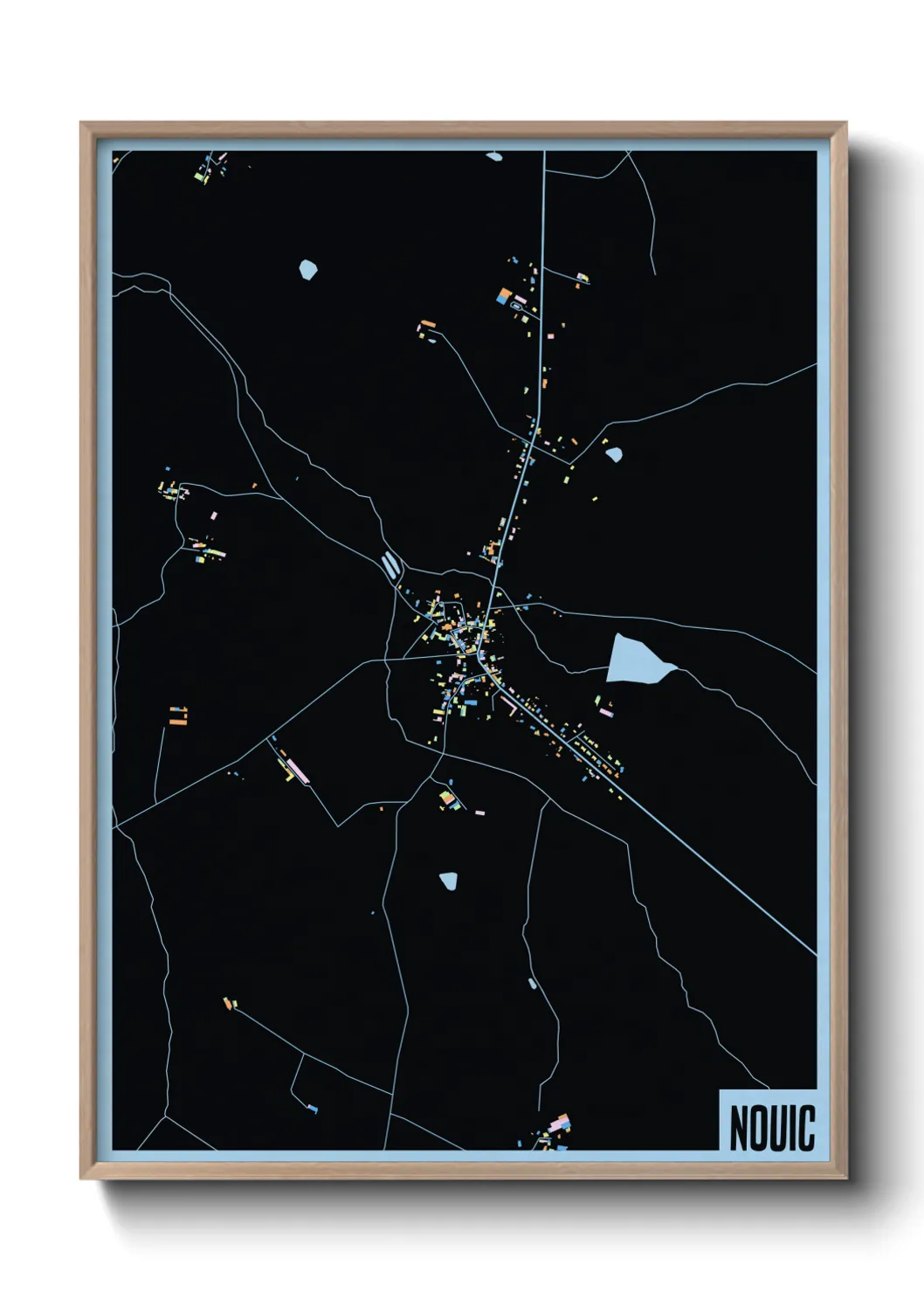 Une affiche de carte sur Nouic