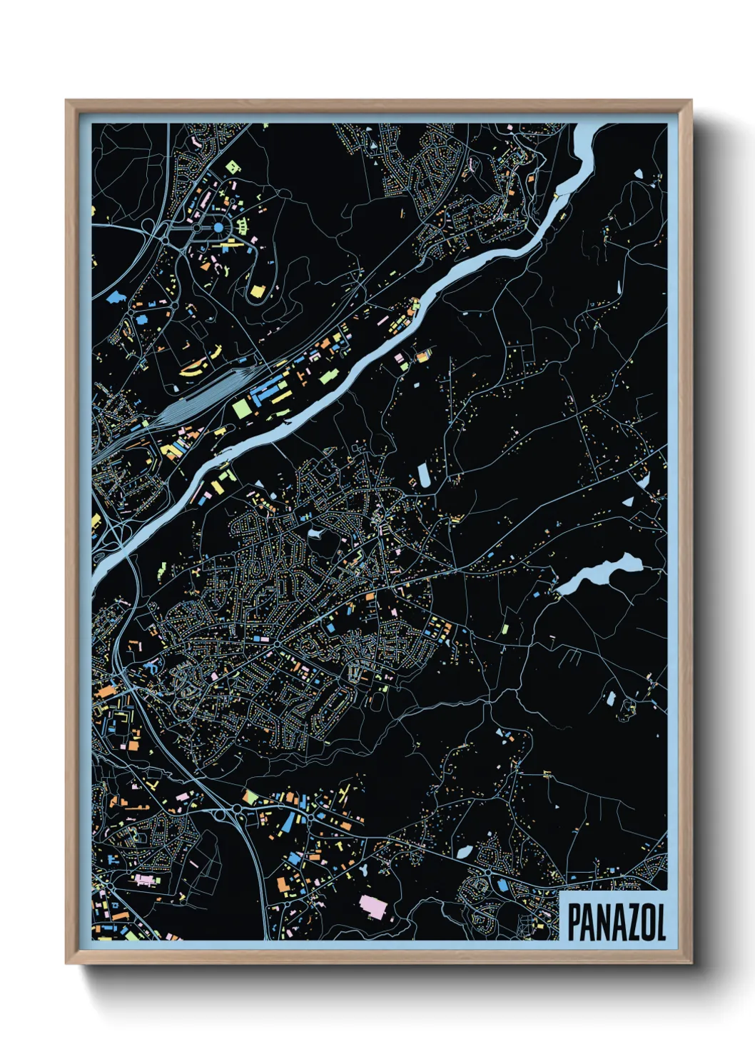 Une affiche de carte sur Panazol