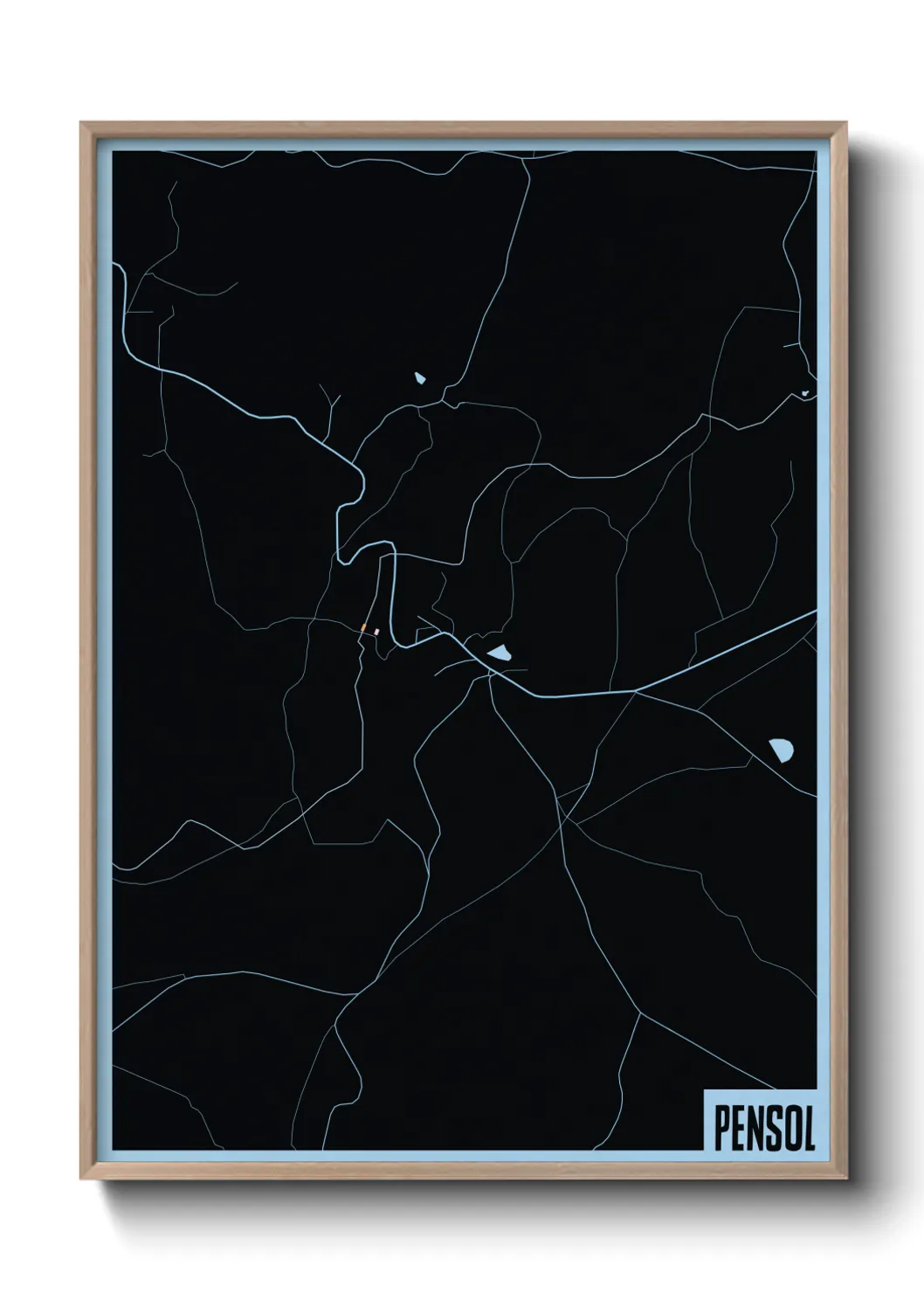 Une affiche de carte sur Pensol