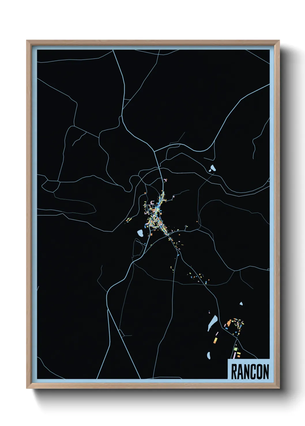 Une affiche de carte sur Rancon