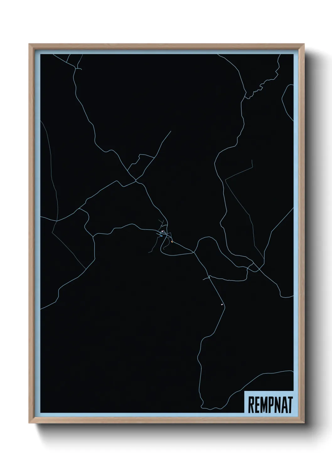 Une affiche de carte sur Rempnat