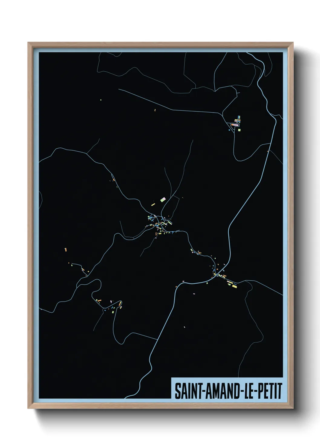 Une affiche de carte sur Saint-Amand-le-Petit