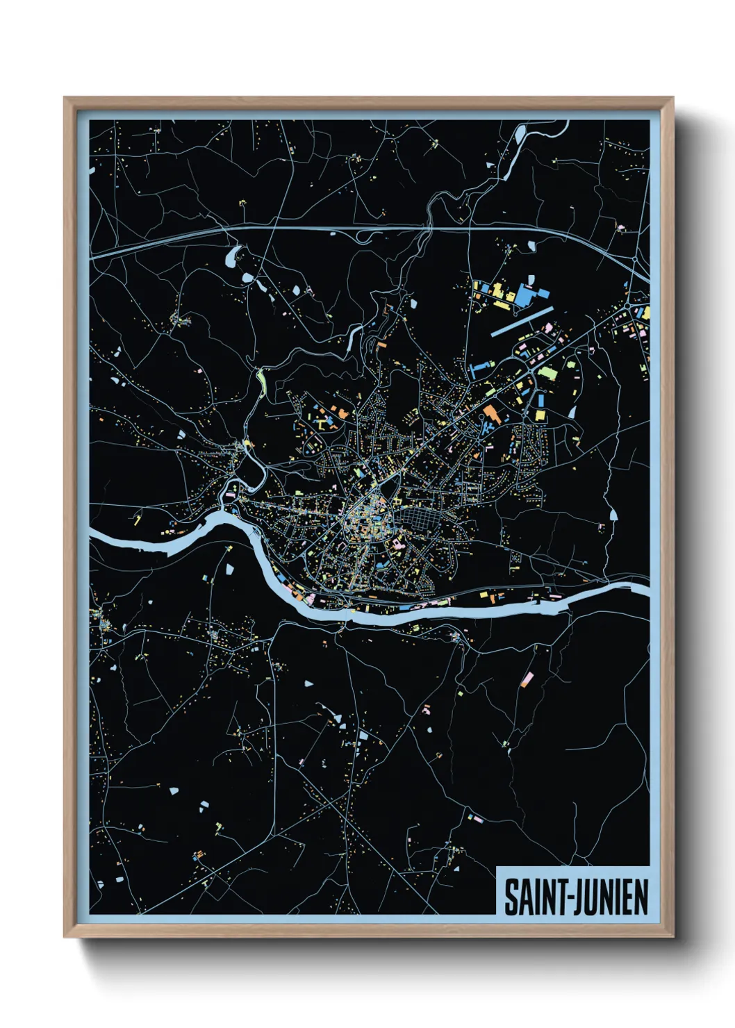 Un poster carteSaint-Junien