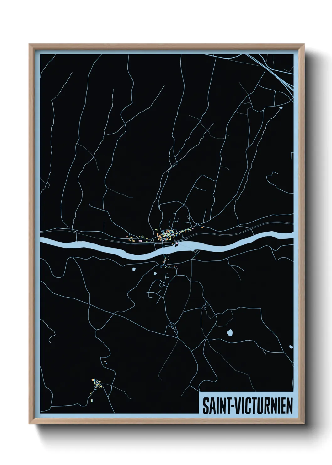 Une affiche de carte sur Saint-Victurnien