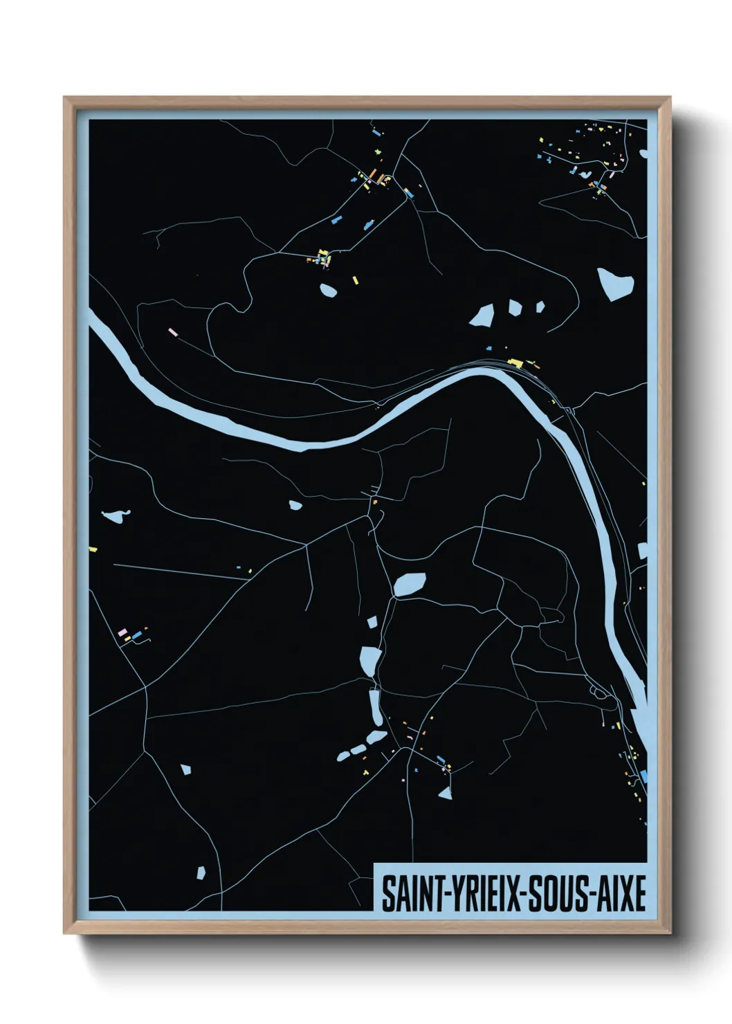 Une affiche de carte sur Saint-Yrieix-sous-Aixe