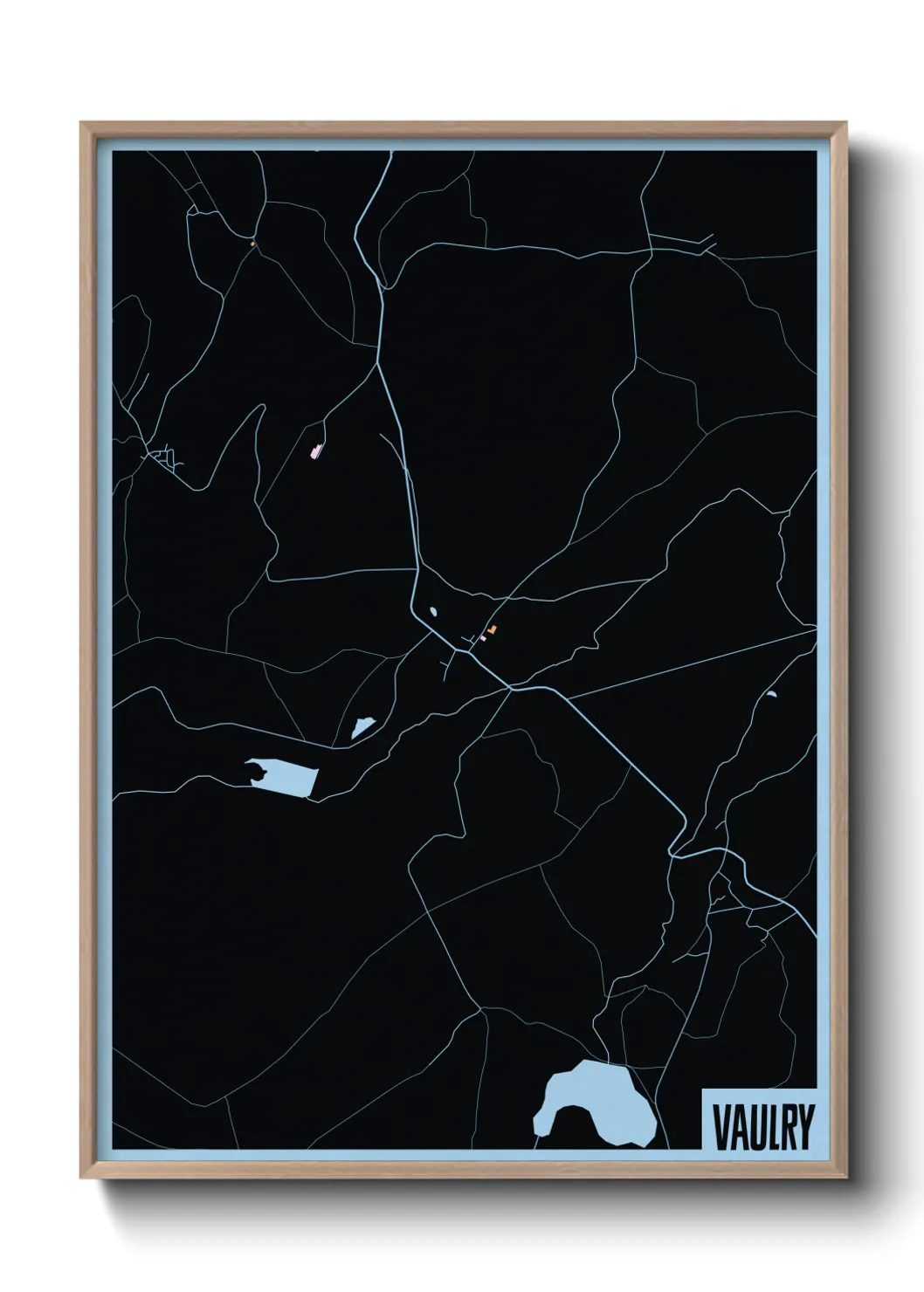 Une affiche de carte sur Vaulry