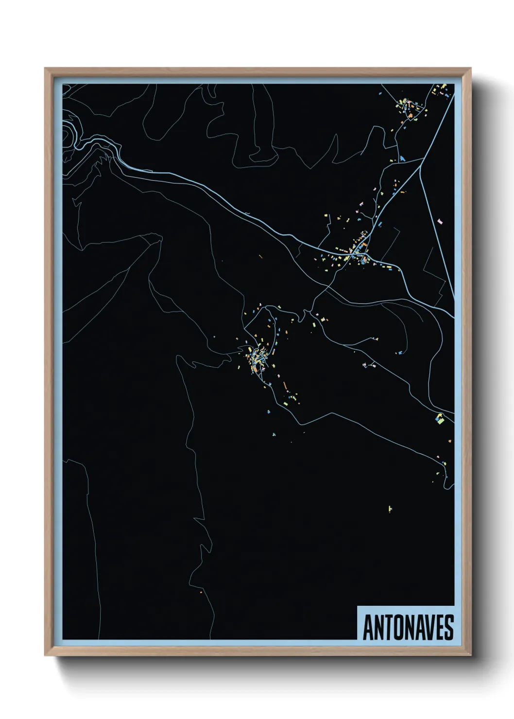 Une affiche de carte sur Antonaves