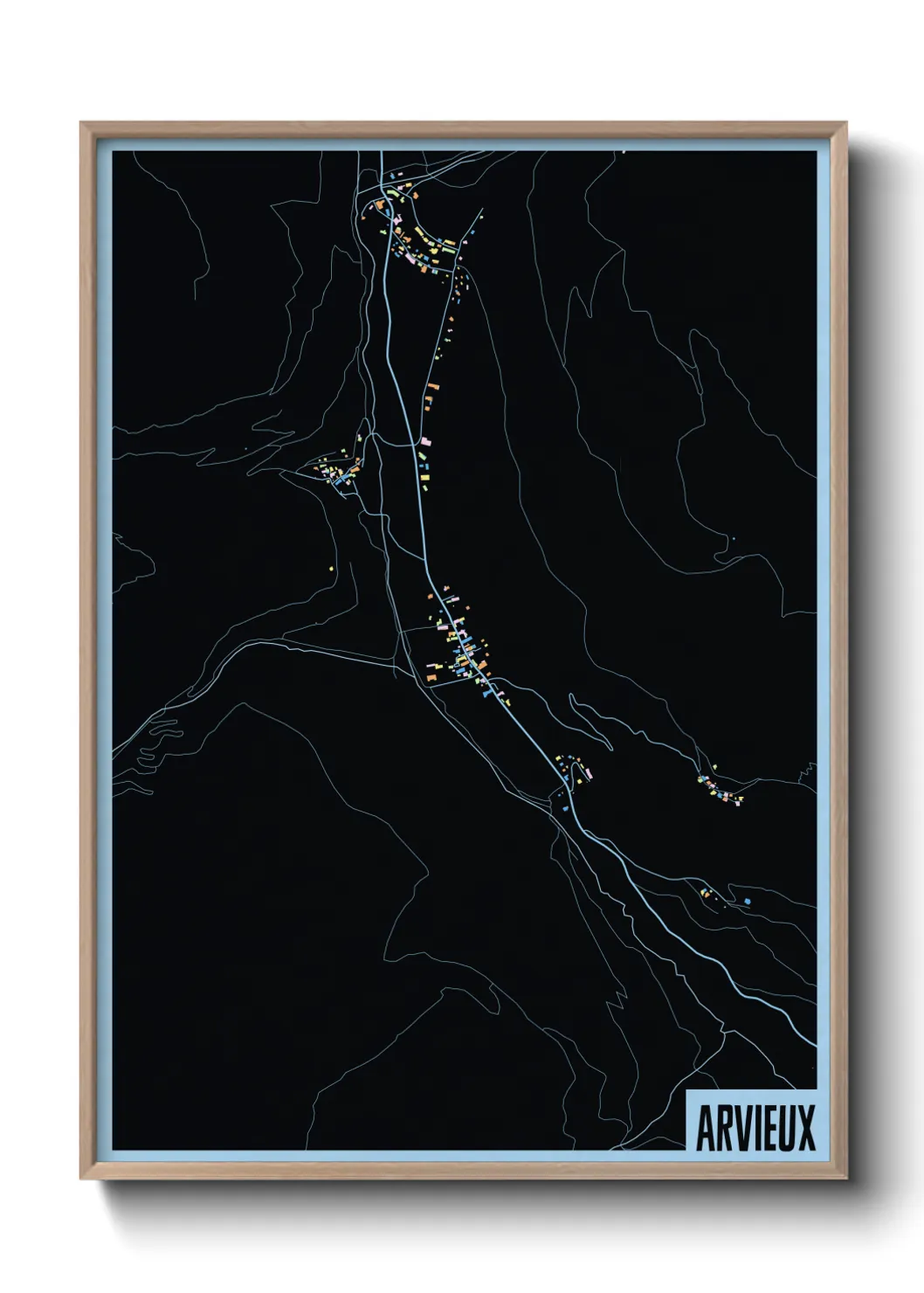 Une affiche de carte sur Arvieux