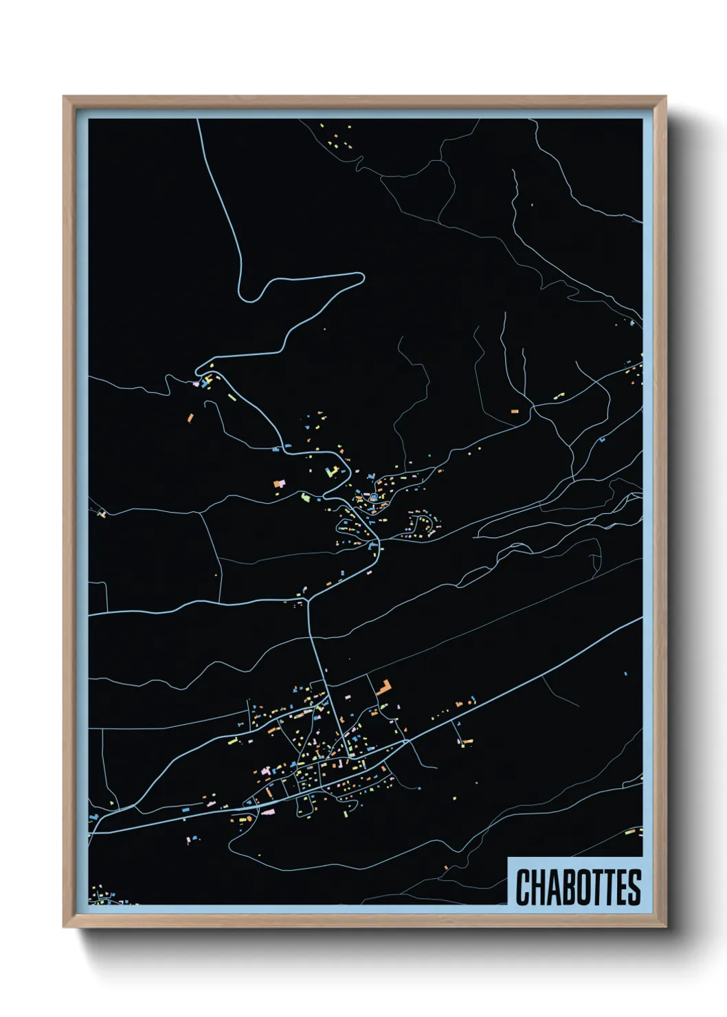 Une affiche de carte sur Chabottes