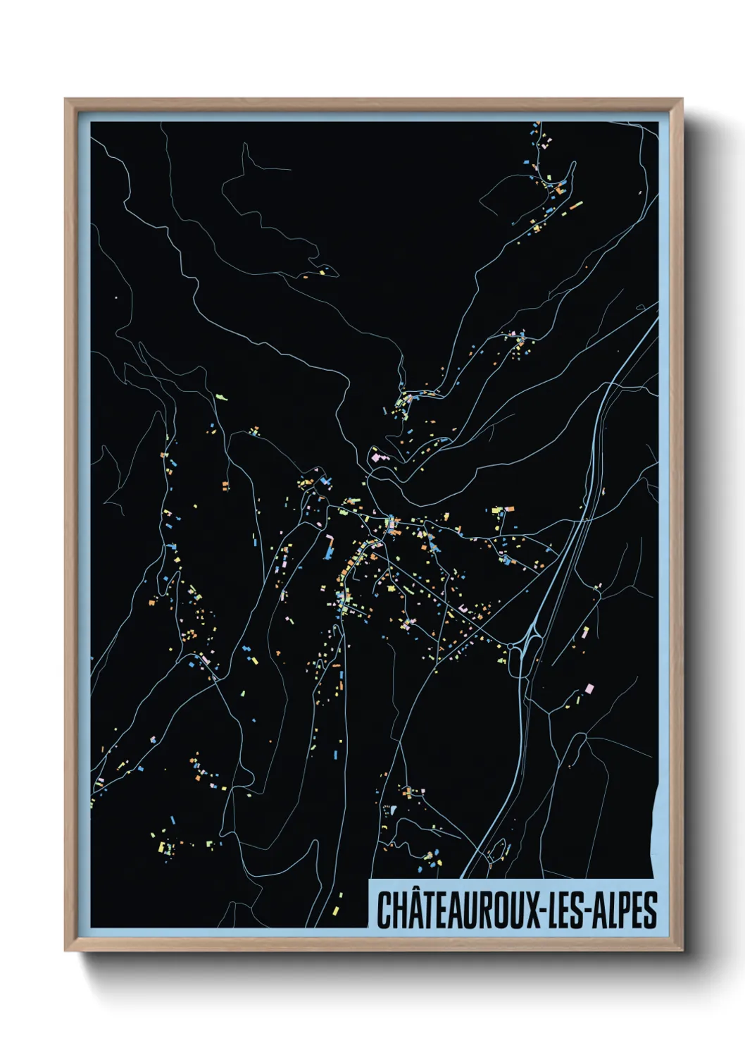 Un poster carteChâteauroux-les-Alpes
