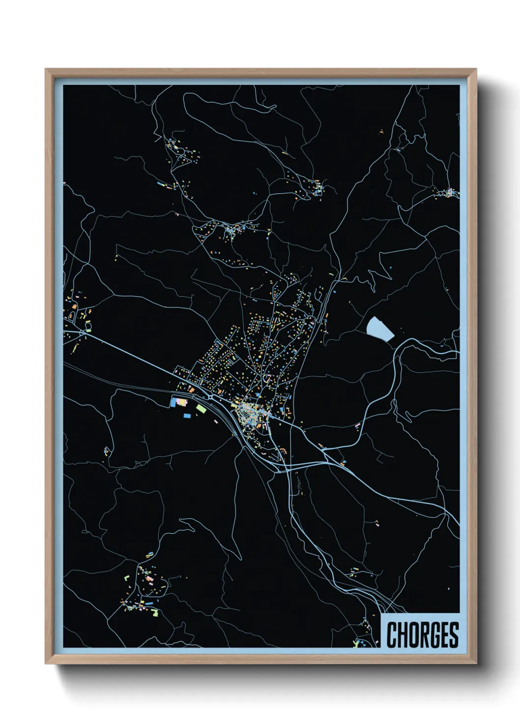 Une affiche de carte sur Chorges