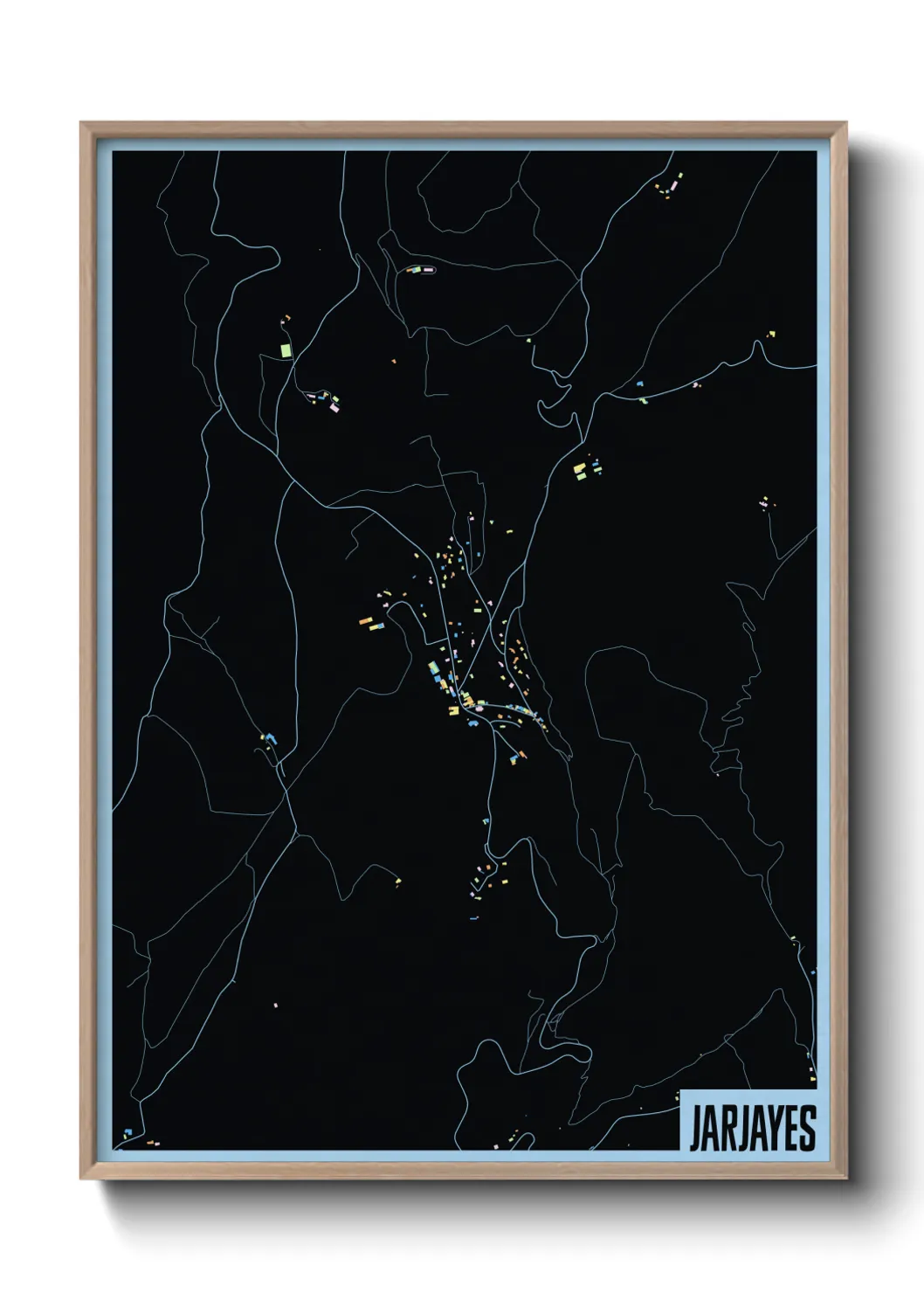 Une affiche de carte sur Jarjayes