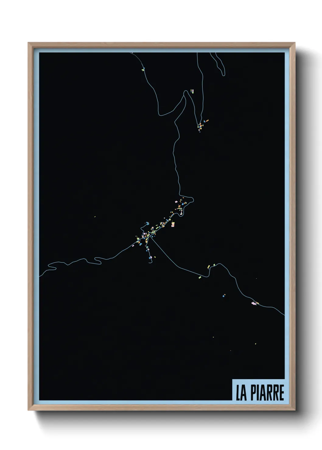 Une affiche de carte sur La Piarre