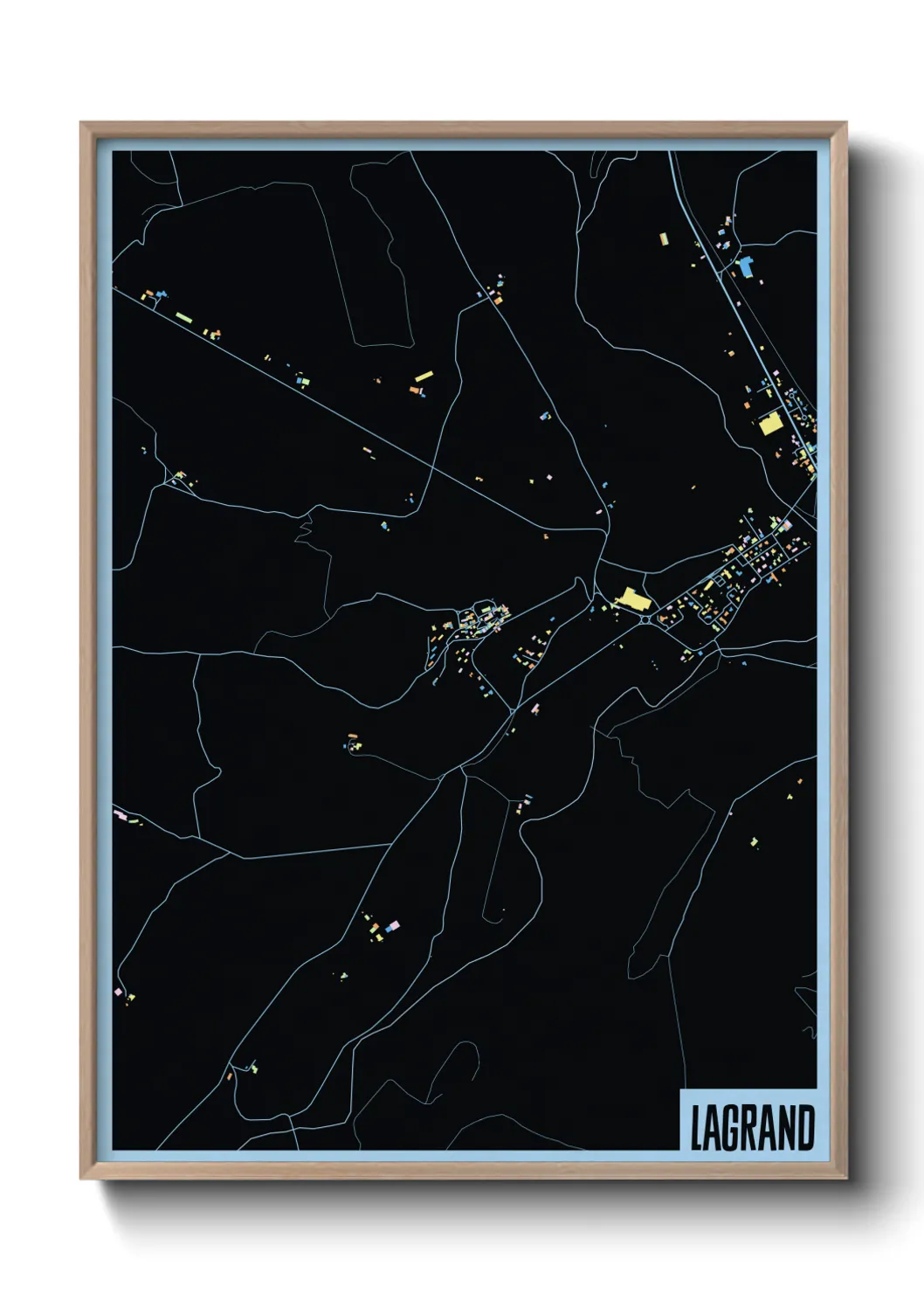 Une affiche de carte sur Lagrand