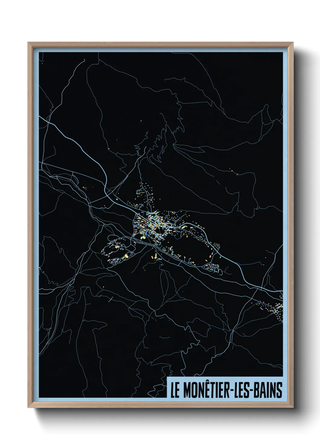 Un poster carteLe Monêtier-les-Bains