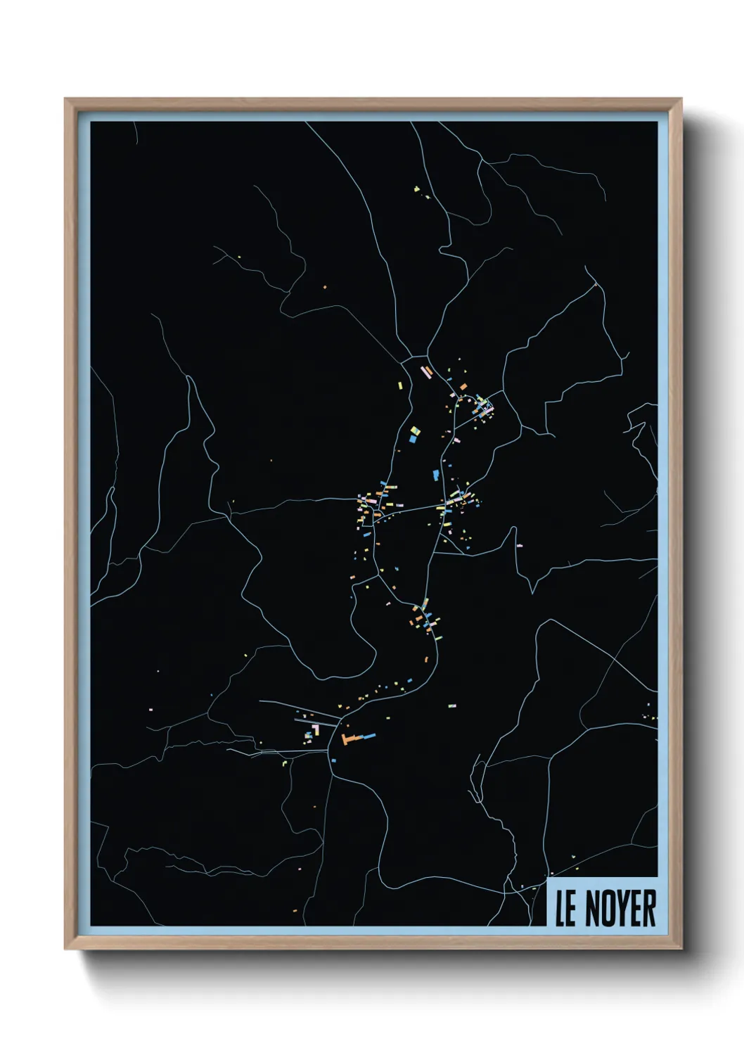 Une affiche de carte sur Le Noyer