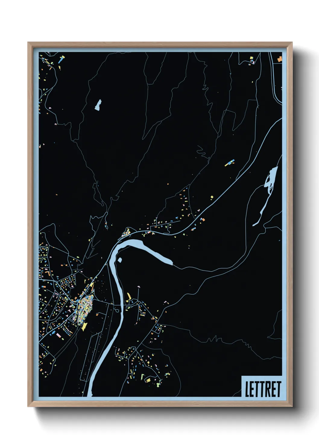 Une affiche de carte sur Lettret