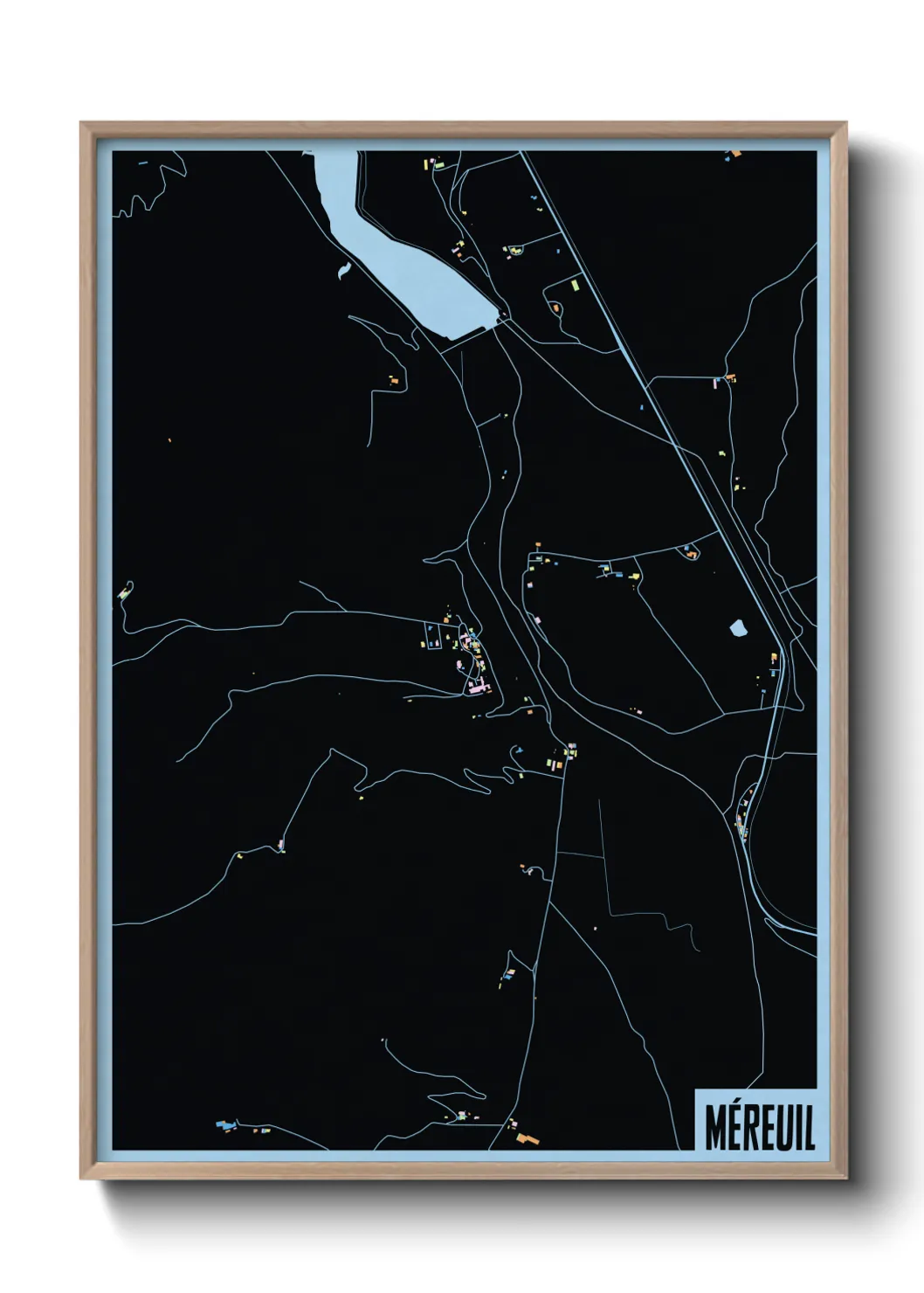 Une affiche de carte sur Méreuil