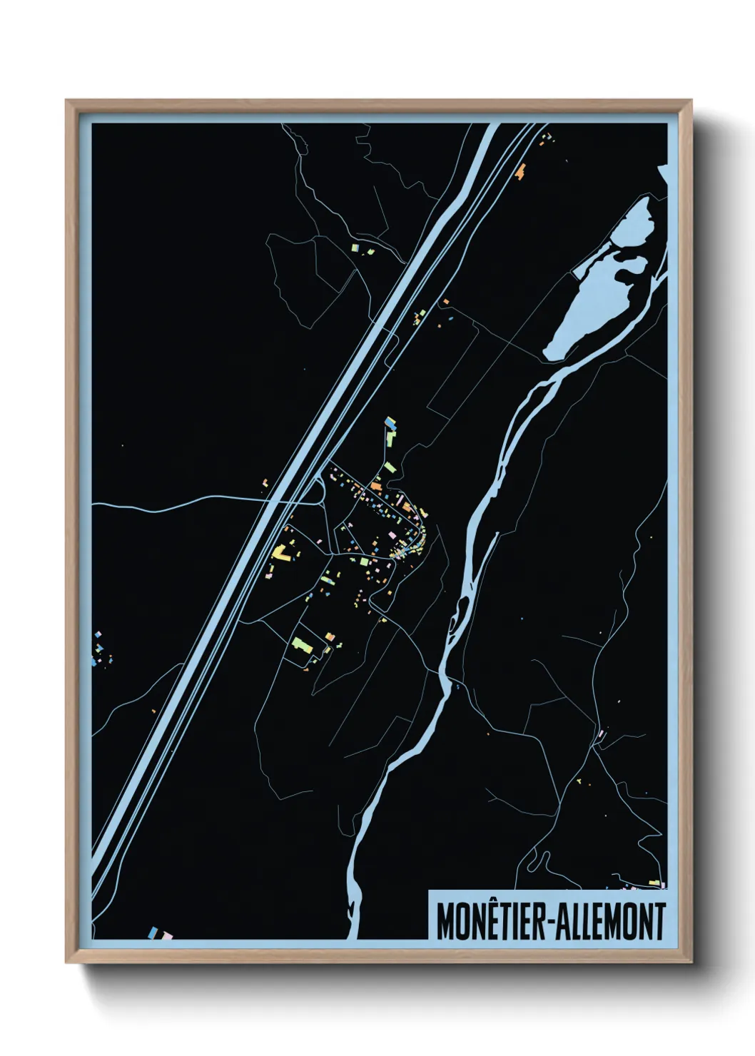 Un poster carteMonêtier-Allemont