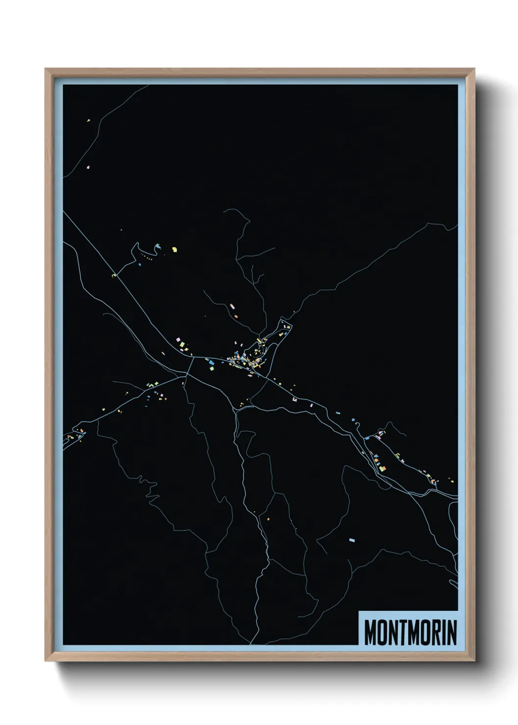 Une affiche de carte sur Montmorin