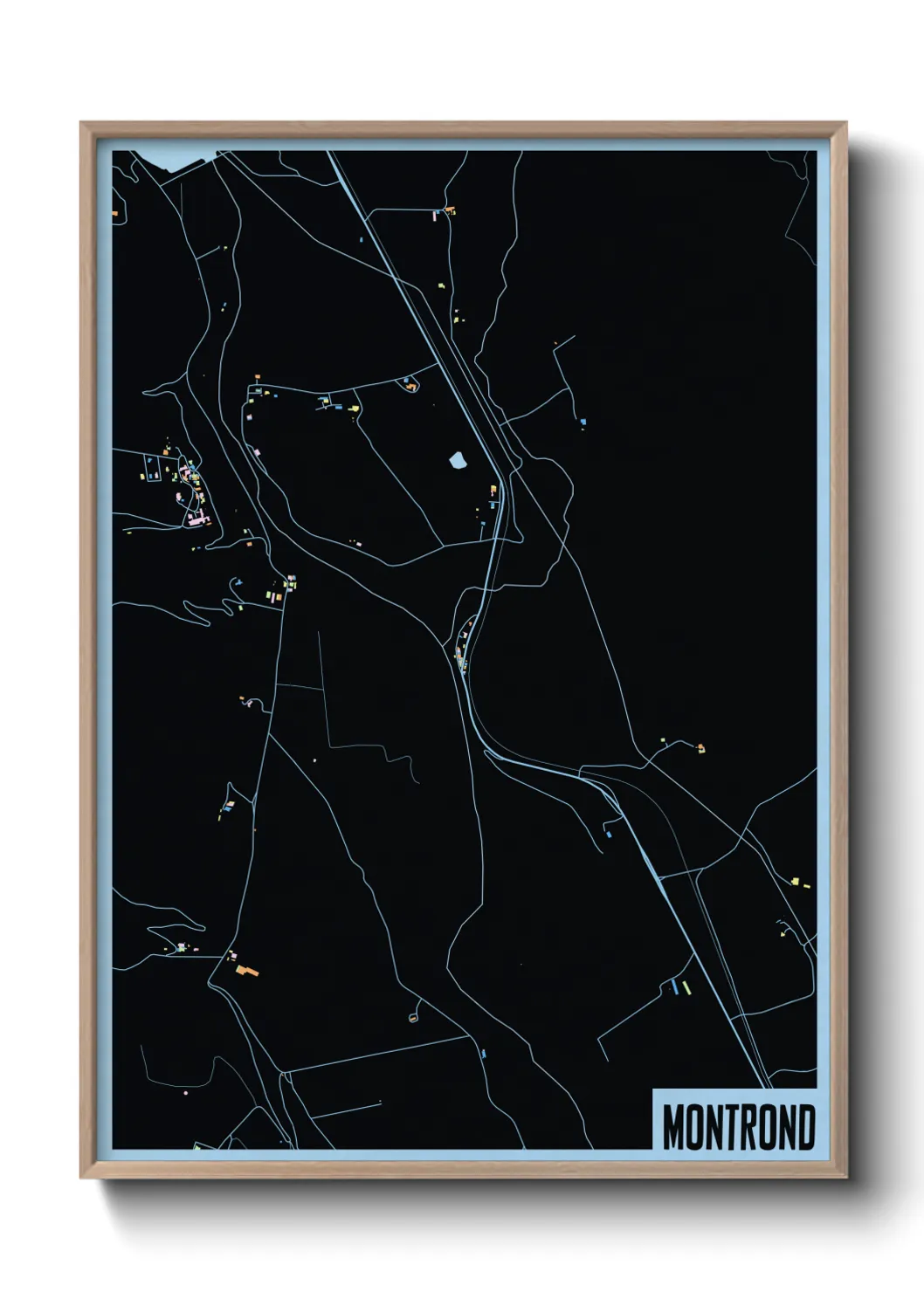 Une affiche de carte sur Montrond