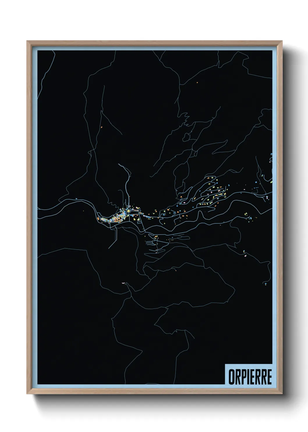 Une affiche de carte sur Orpierre