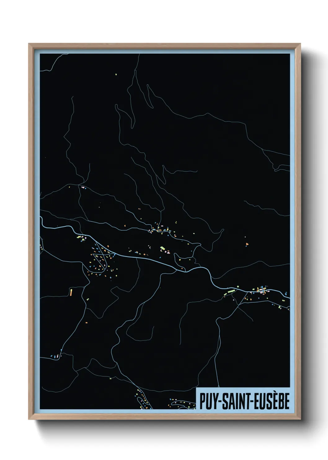 Une affiche de carte sur Puy-Saint-Eusèbe