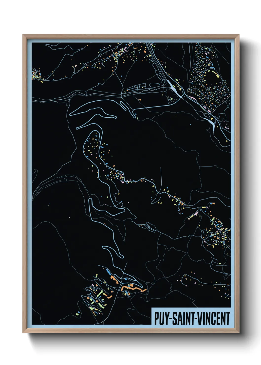 Une affiche de carte sur Puy-Saint-Vincent