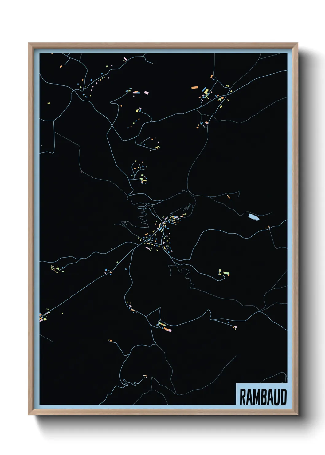 Une affiche de carte sur Rambaud