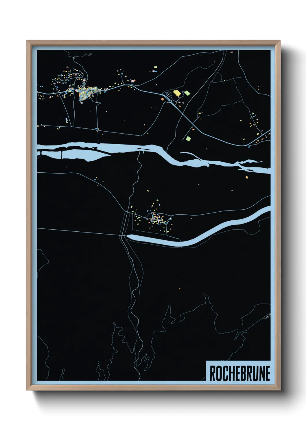 Une affiche de carte sur Rochebrune