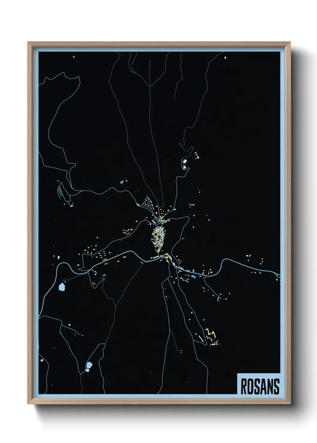 Une affiche de carte sur Rosans