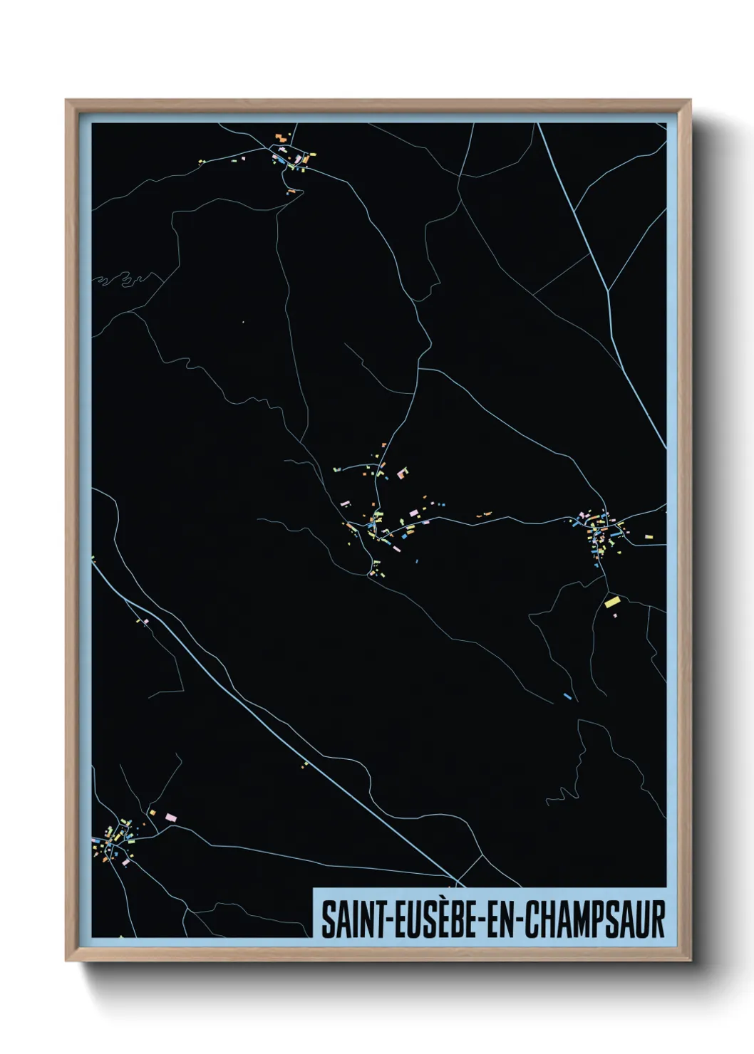 Un poster carteSaint-Eusèbe-en-Champsaur