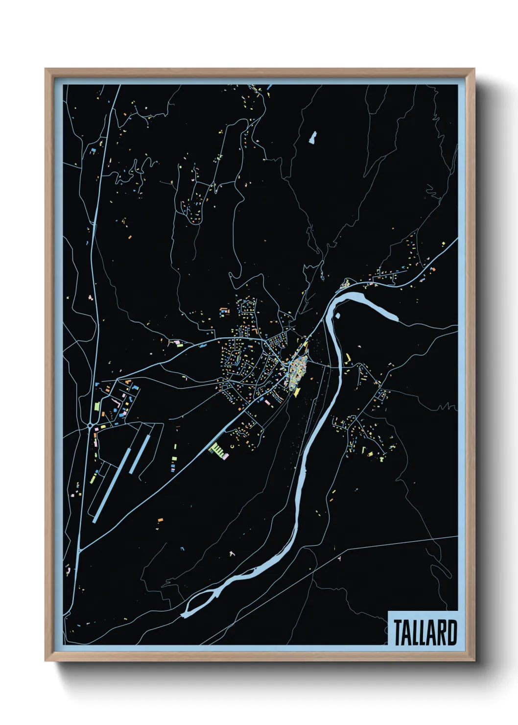 Une affiche de carte sur Tallard