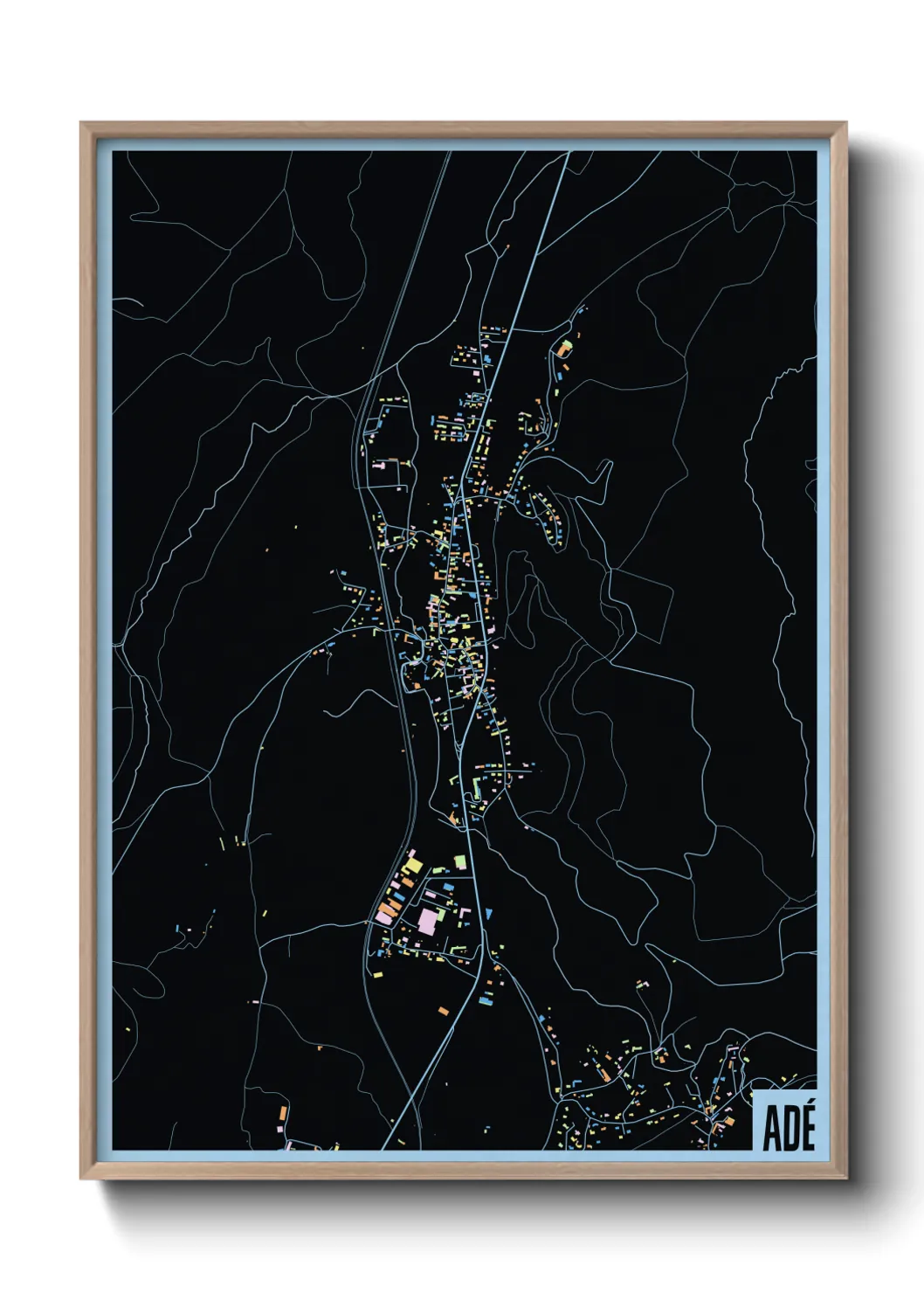 Une affiche de carte sur Adé