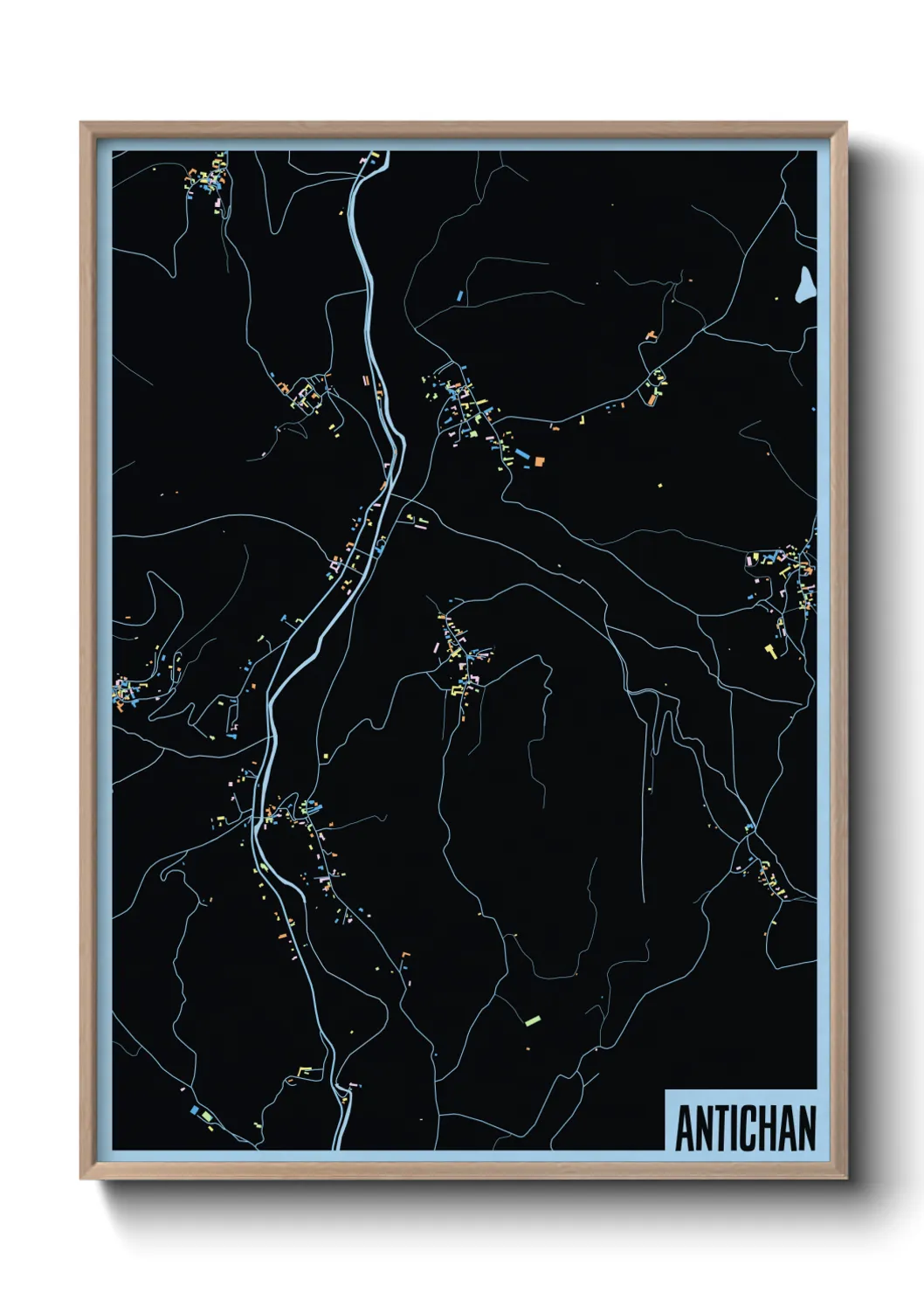 Une affiche de carte sur Antichan