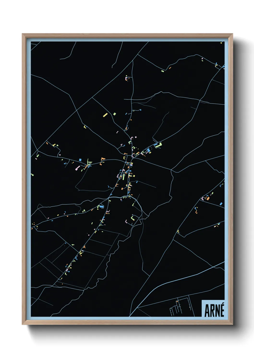 Une affiche de carte sur Arné