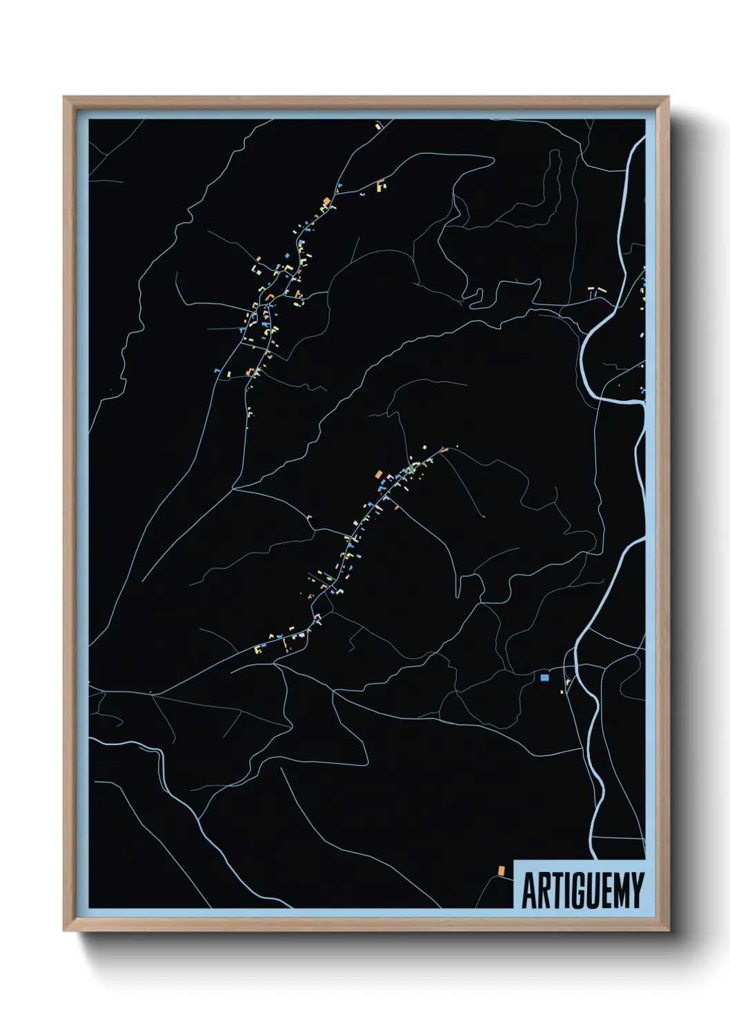 Une affiche de carte sur Artiguemy