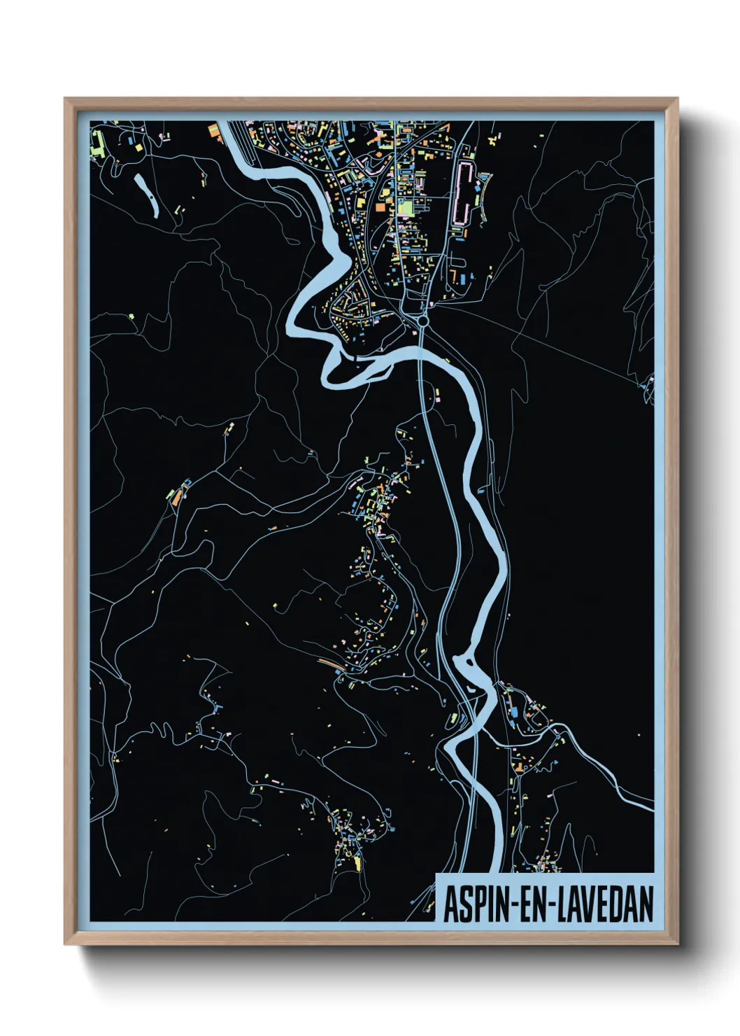 Une affiche de carte sur Aspin-en-Lavedan