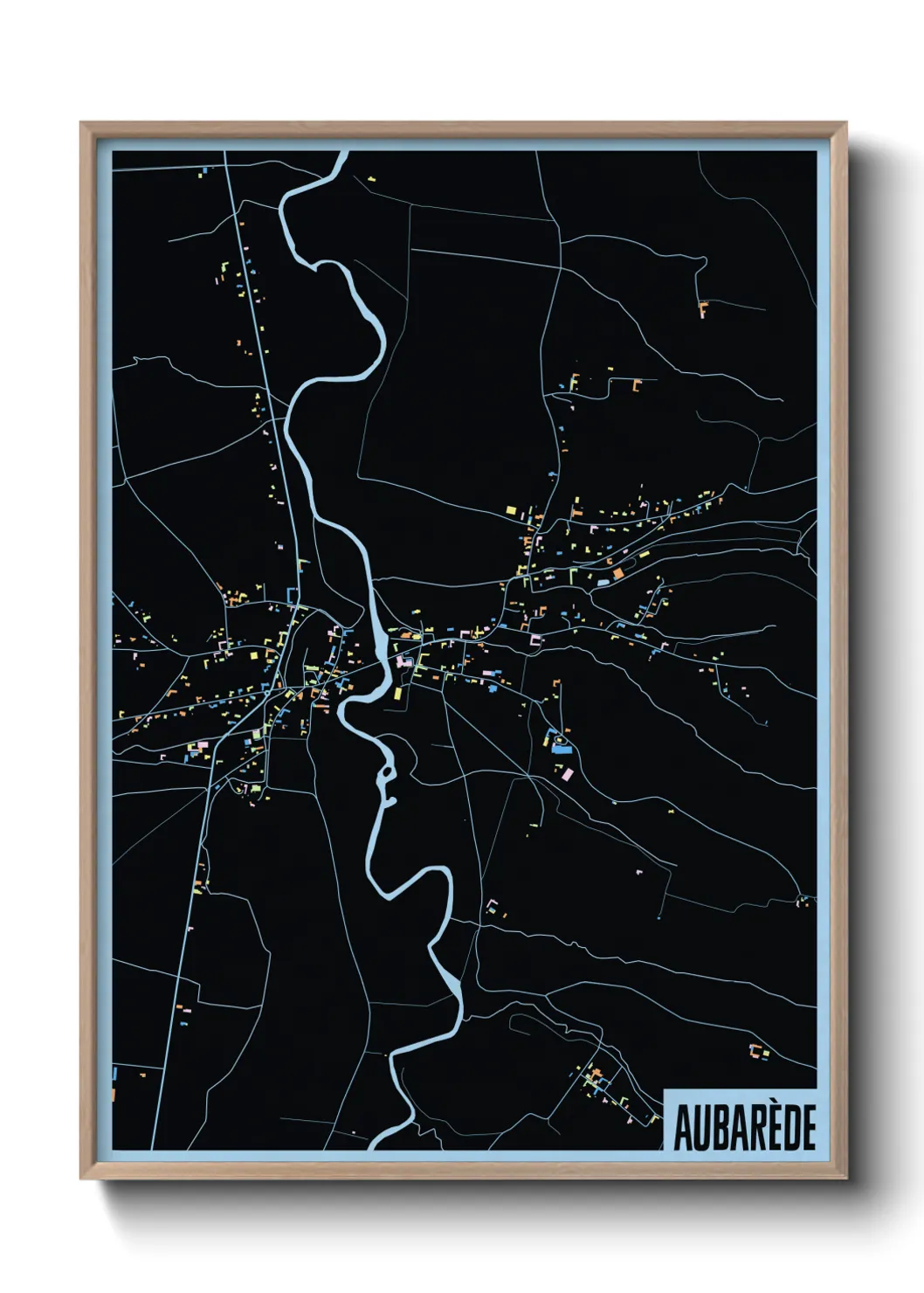 Une affiche de carte sur Aubarède