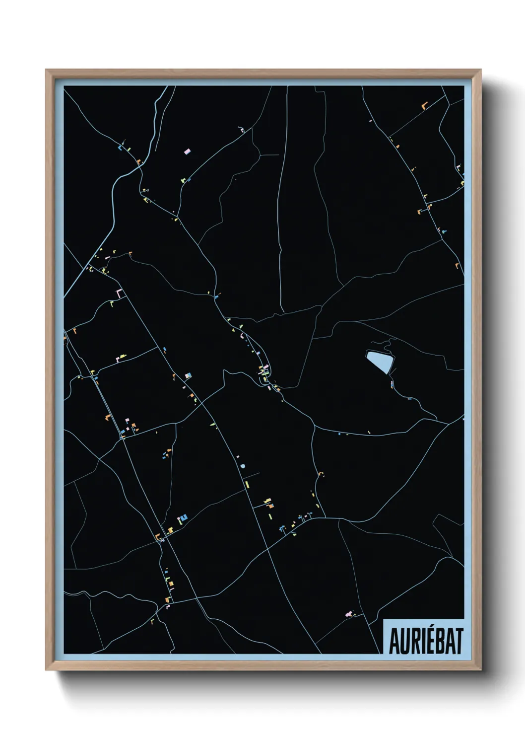 Une affiche de carte sur Auriébat