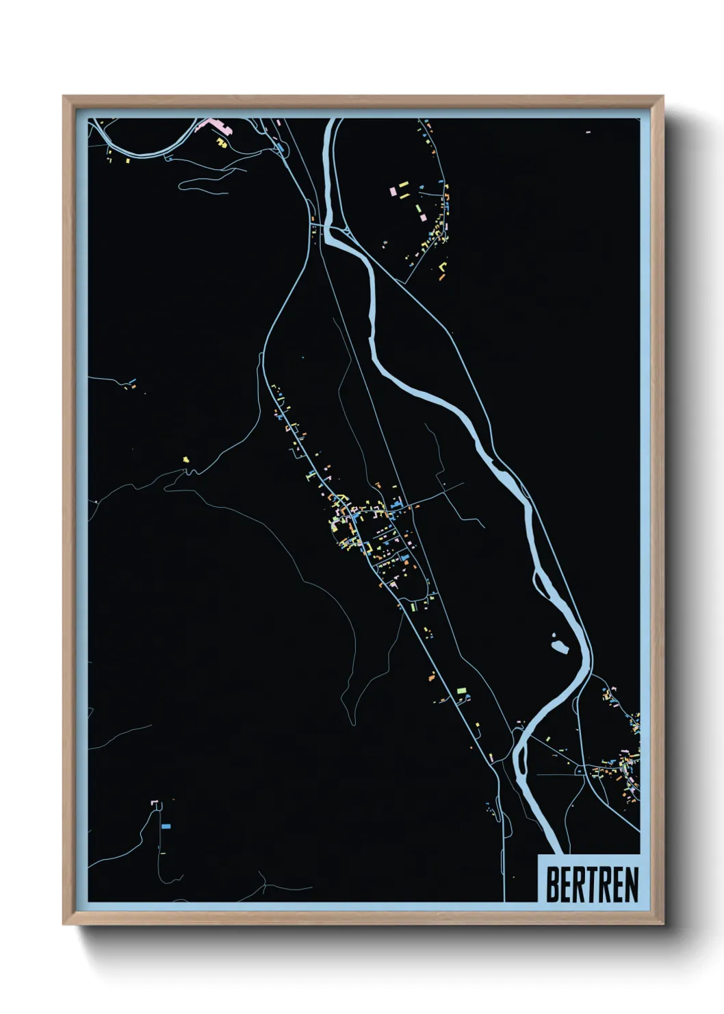 Une affiche de carte sur Bertren